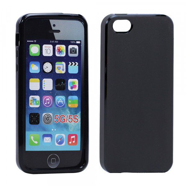 Wholesale iPhone 5 5S Matte TPU Gel case (Black)